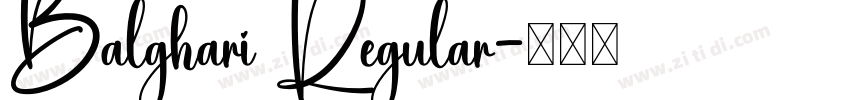 Balghari Regular字体转换